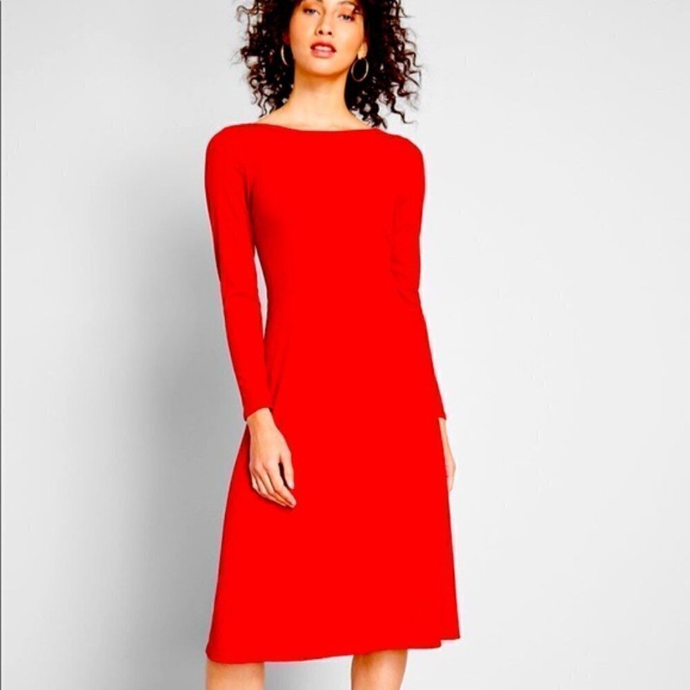 Modcloth Stretch Knit Dress Red